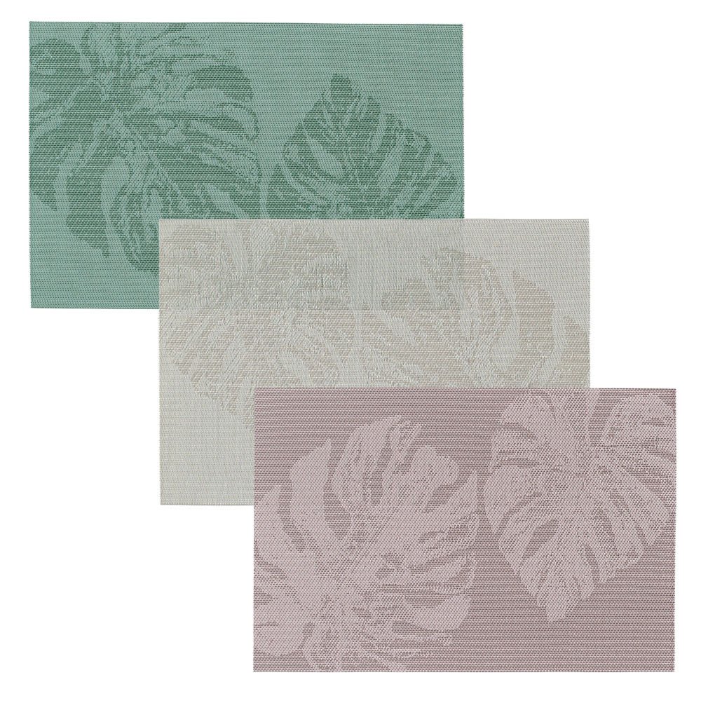zeller-present-table-platzset-monstera-blatt-beige-kunststoff image 3