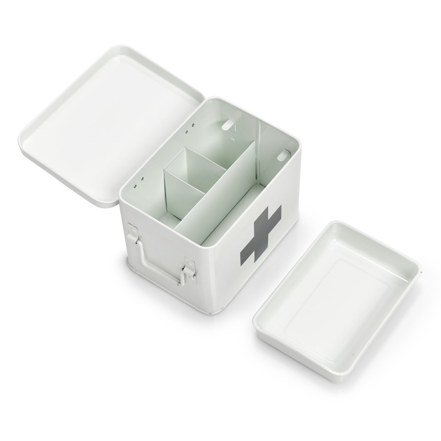 zeller-present-medizinbox-metall-wei-hausapotheke-4-f-cher image 2