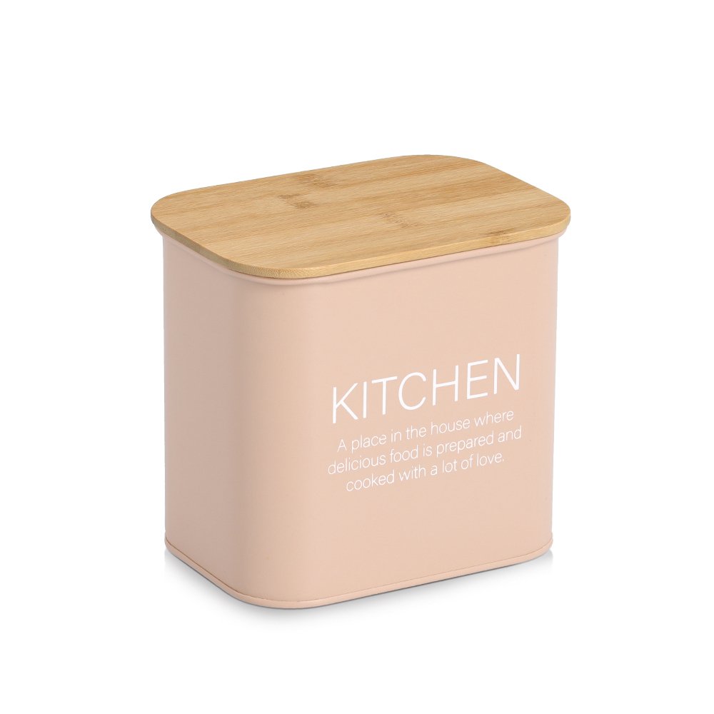 zeller-kitchen-vorratsdose-bambusdeckel-2300ml-rosa image 1