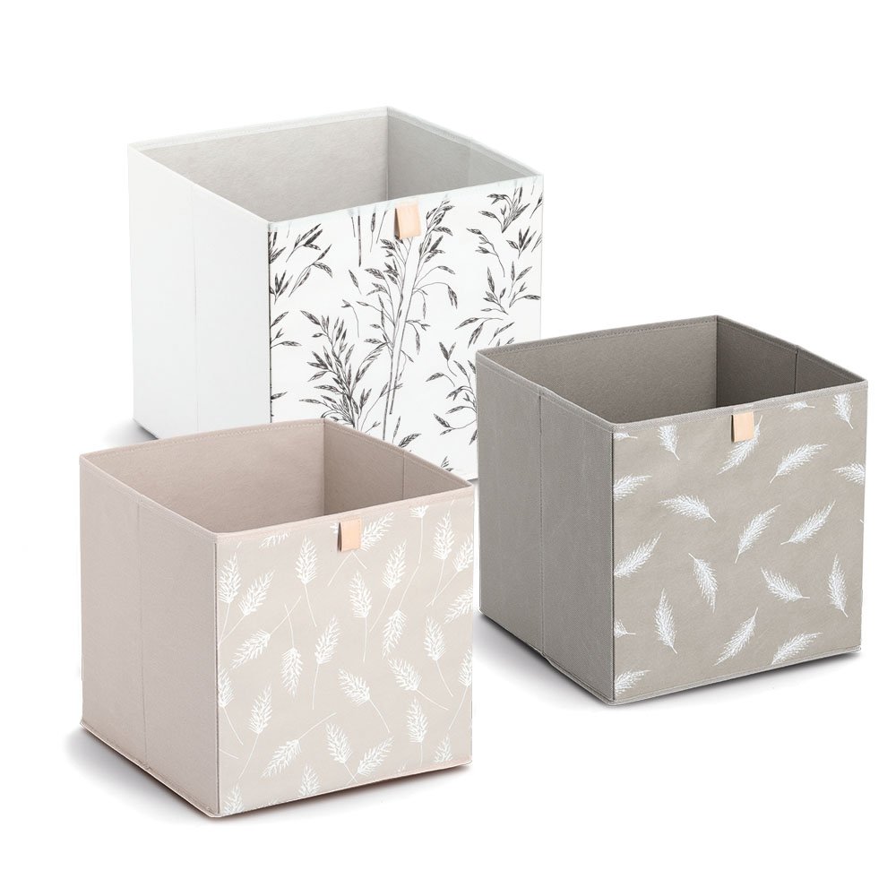 zeller-present-home-aufbewahrungsbox-pampasgrass-vlies-beige-bedruckt image 4