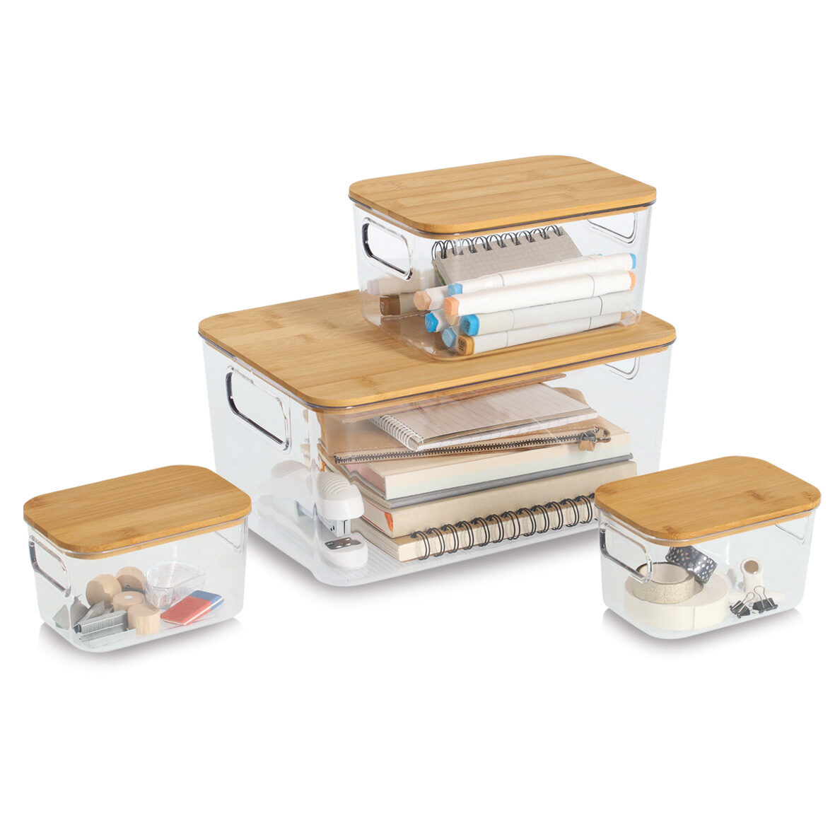 zeller-present-home-living-aufbewahrungsboxen-set-4-tlg-bambus image 5