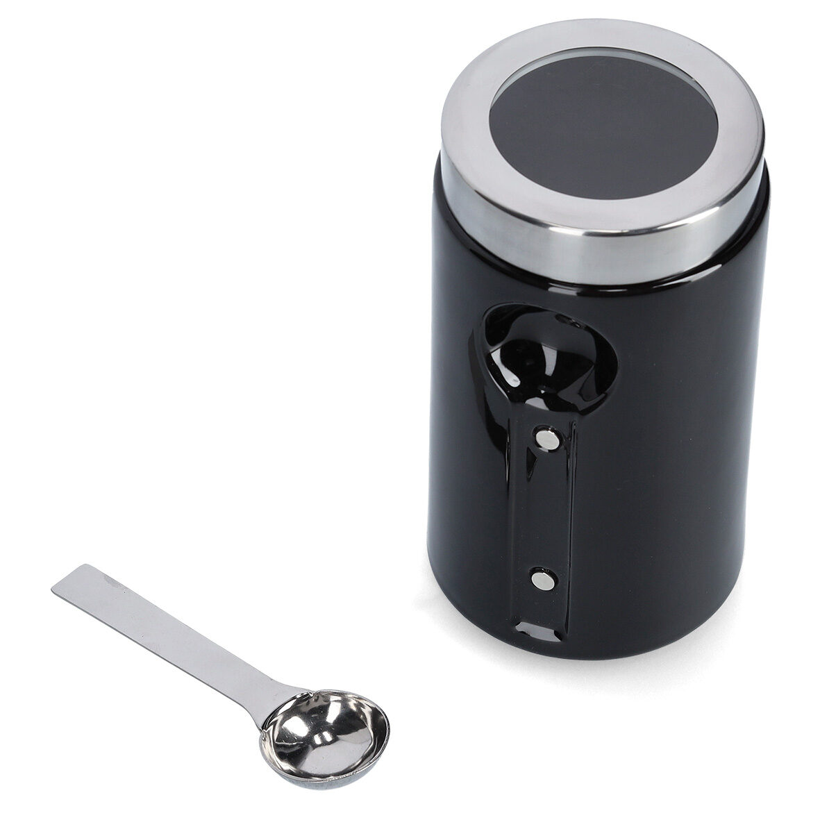 zeller-present-k-che-vorratsdose-mit-l-ffel-keramik-schwarz image 4