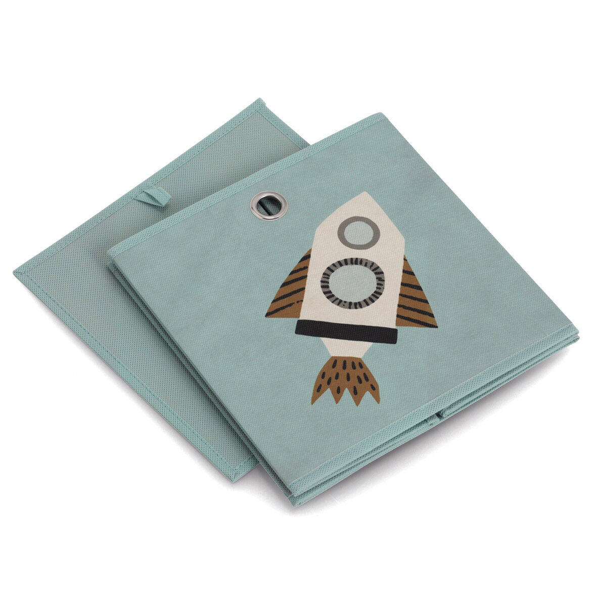 zeller-present-home-aufbewahrungsbox-rocket-vlies-petrol image 3
