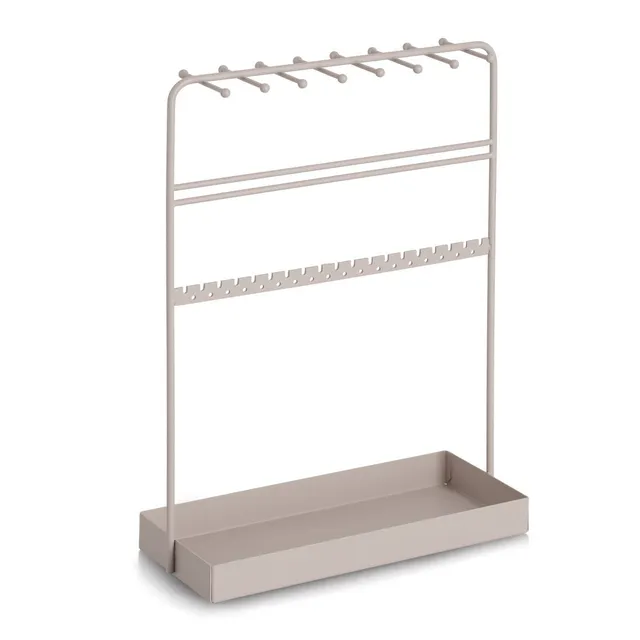 zeller-present-schmuck-organizer-metall-schmuckst-nder-greige image 1