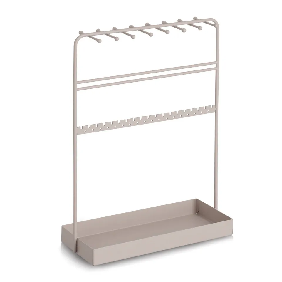 zeller-present-schmuck-organizer-metall-schmuckst-nder-greige image 1