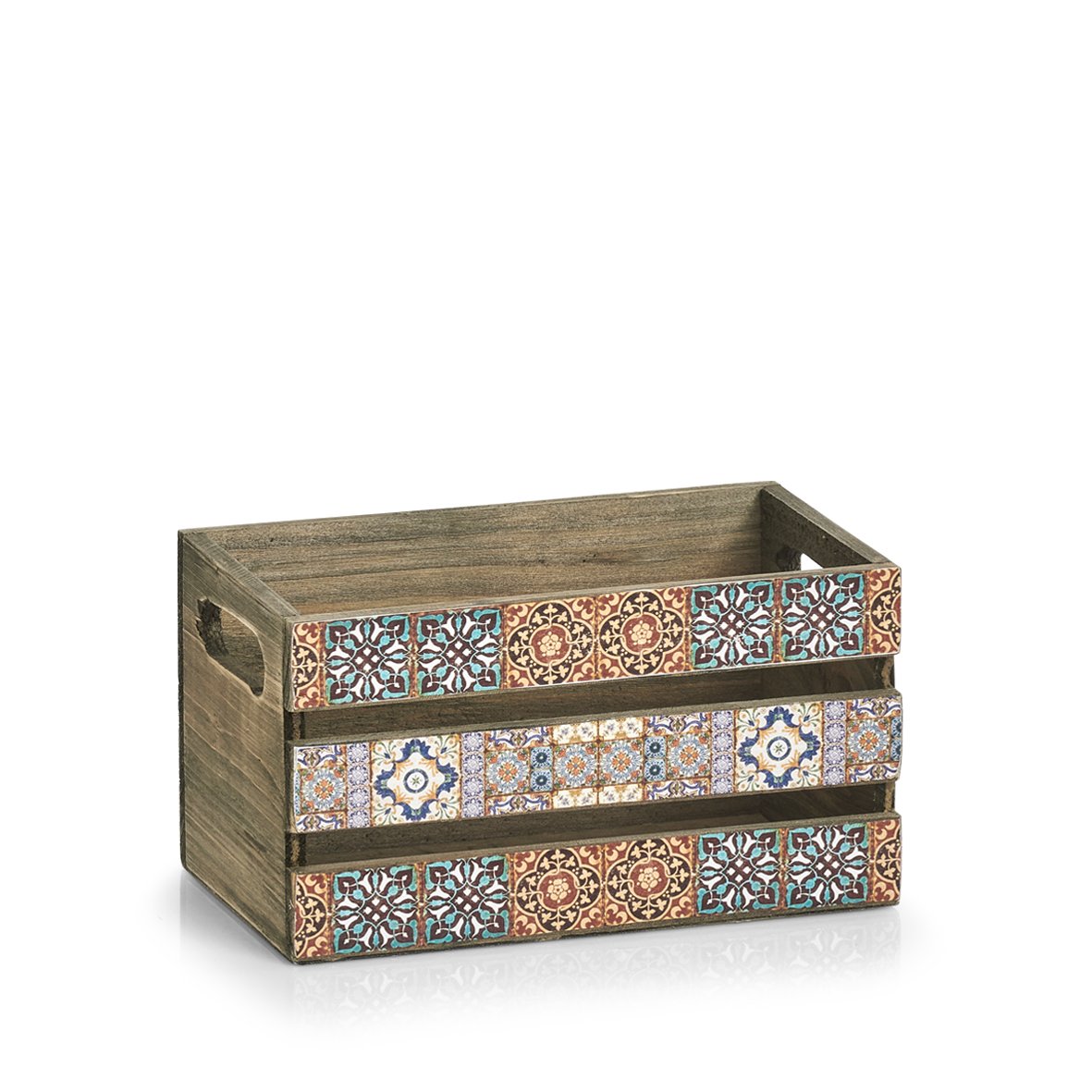 zeller-present-home-living-deko-kiste-mosaik-holz-bunt image 1