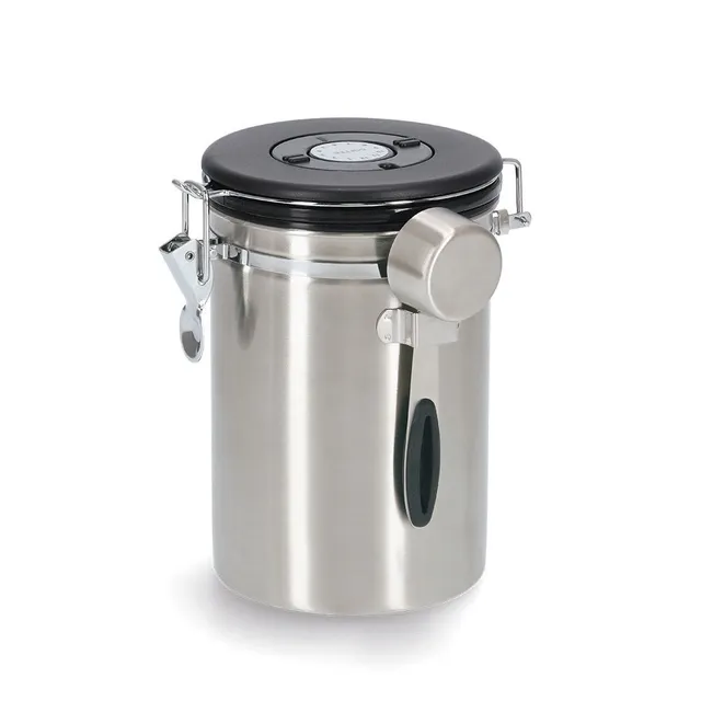 zeller-present-kaffeedose-1700-ml-edelstahl-mit-l-ffel image 1