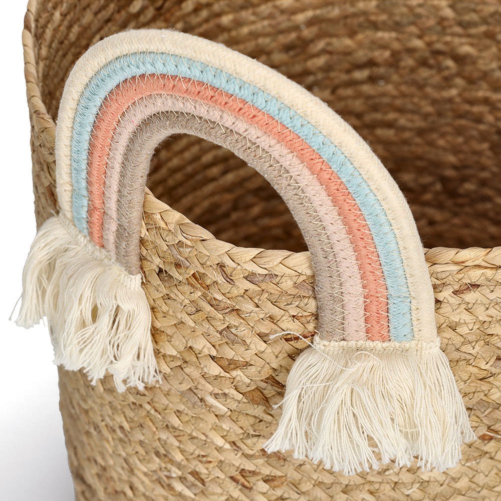 zeller-present-kids-rainbow-aufbewahrungskorb-seegras-mit-griffen image 4