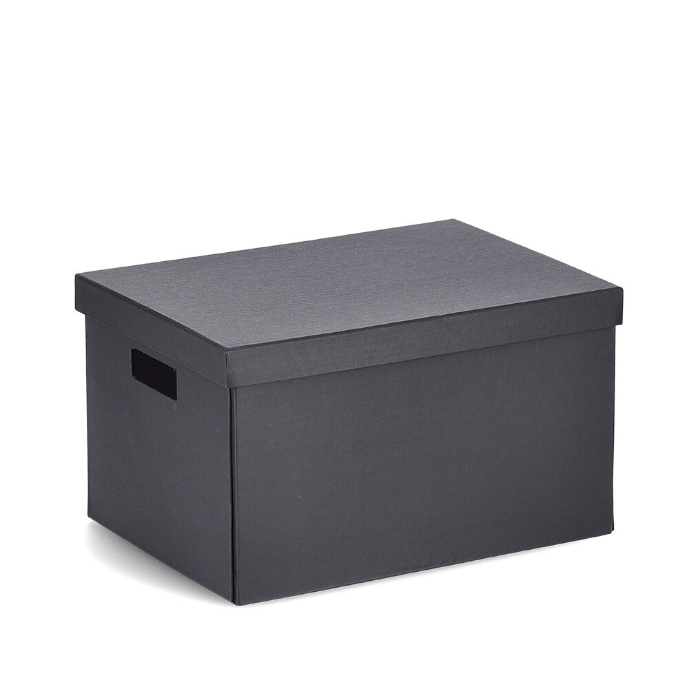 zeller-present-home-living-aufbewahrungsbox-karton-schwarz image 1