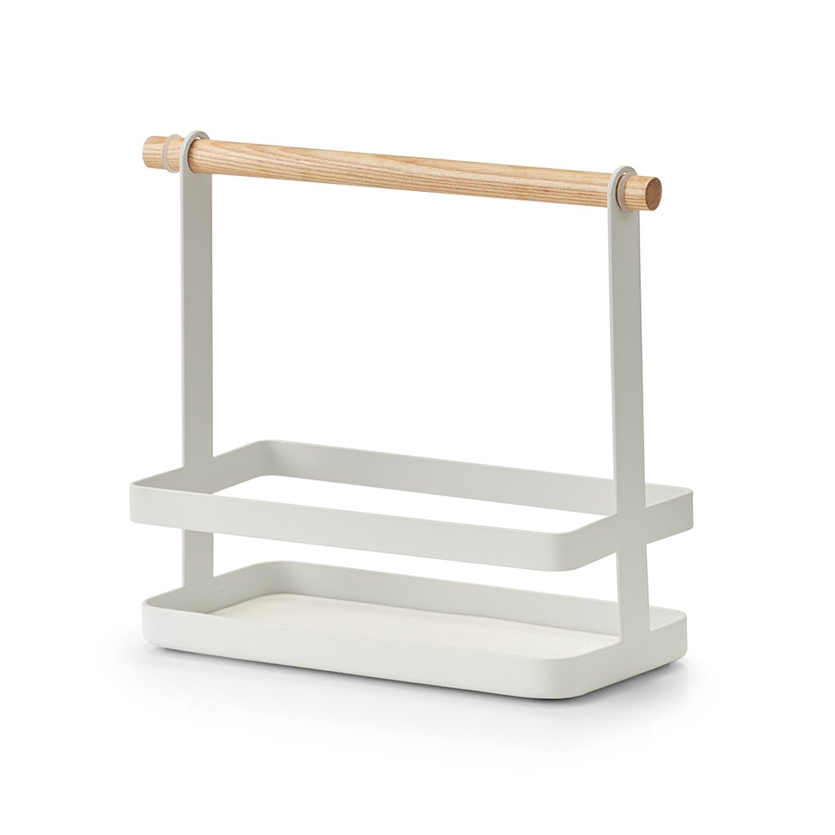 zeller-present-home-living-tragekorb-menage-wei-metall-bambusgriff image 1