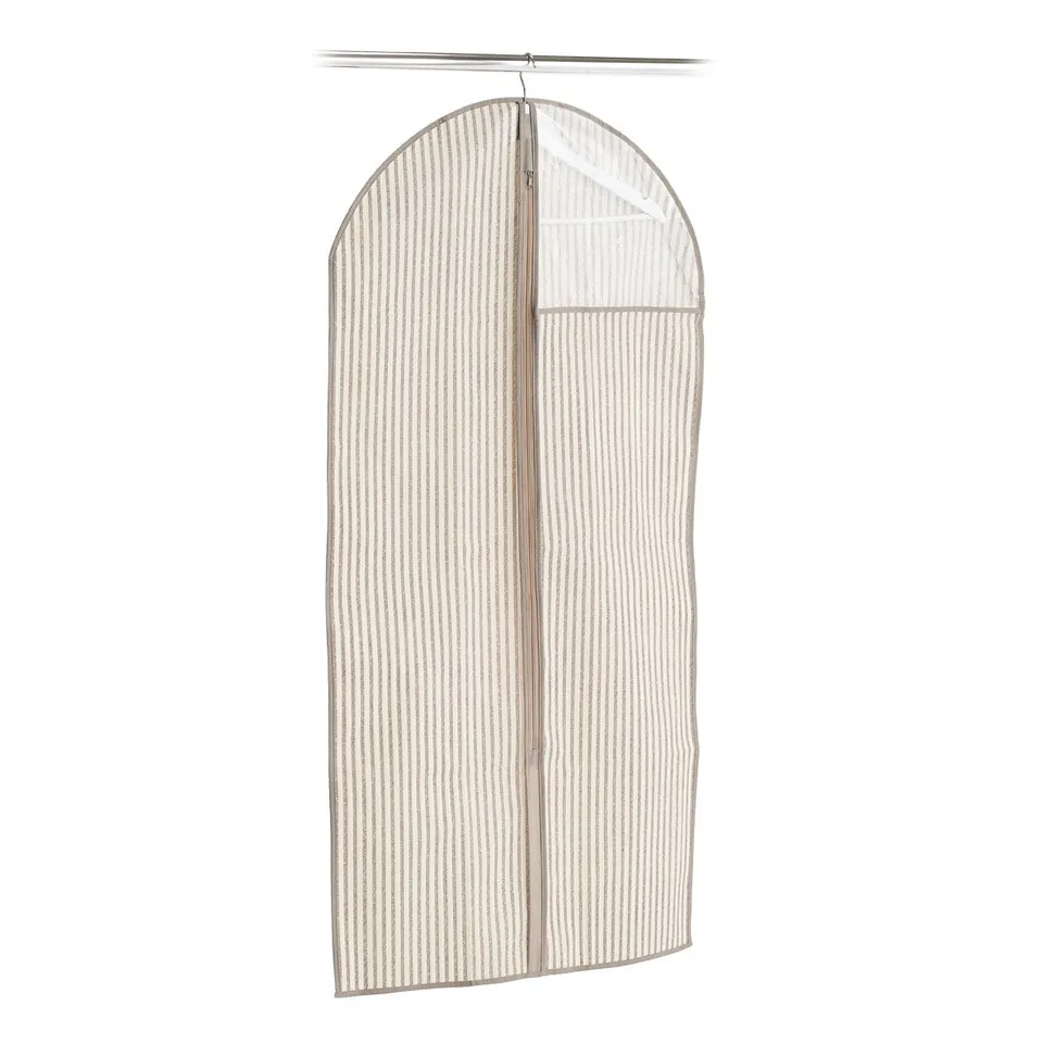 zeller-present-stripes-kleiderh-lle-mit-fenster-vlies-beige image 1
