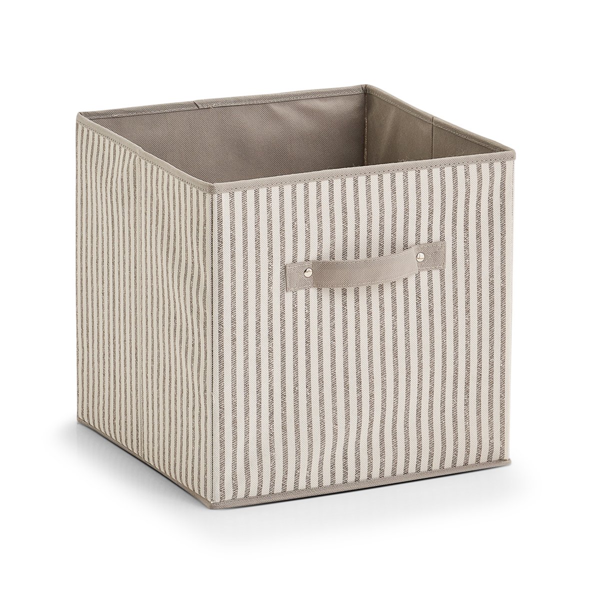 zeller-present-stripes-aufbewahrungsbox-vlies-beige-faltbar image 1