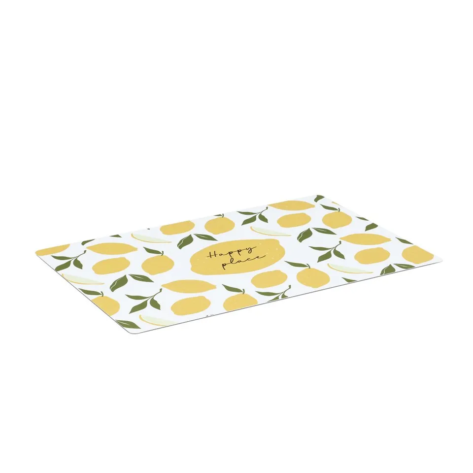 zeller-present-table-platzset-lemons-kunststoff-happy-place image 1