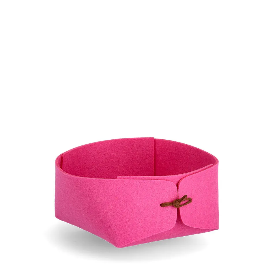 zeller-present-home-living-aufbewahrungskorb-filz-pink-flach image 1