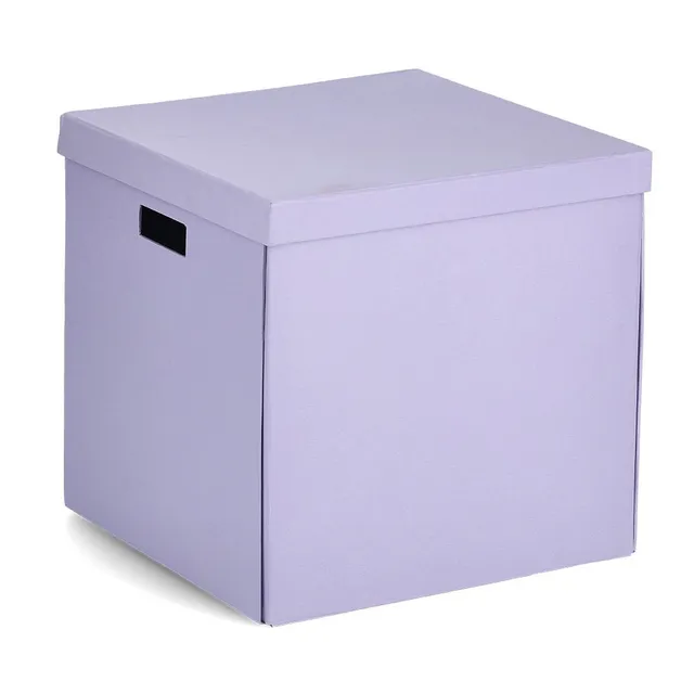 zeller-present-home-living-aufbewahrungsbox-karton-flieder image 1