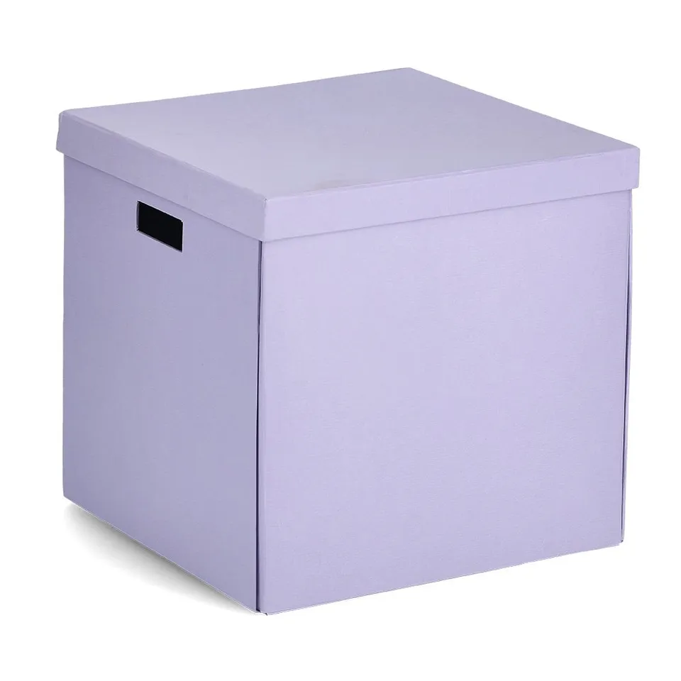 zeller-present-home-living-aufbewahrungsbox-karton-flieder image 1