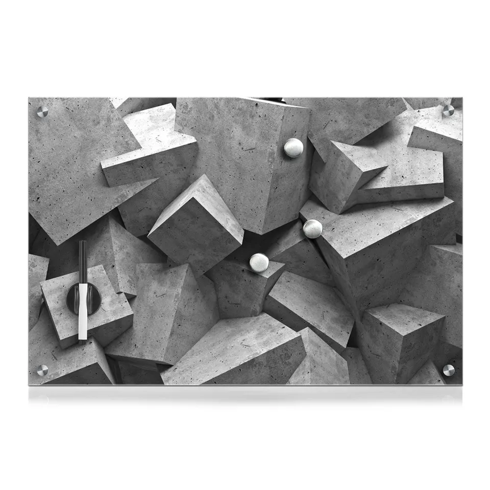 zeller-present-cubes-memoboard-glas-beschreibbar-mit-stift image 1
