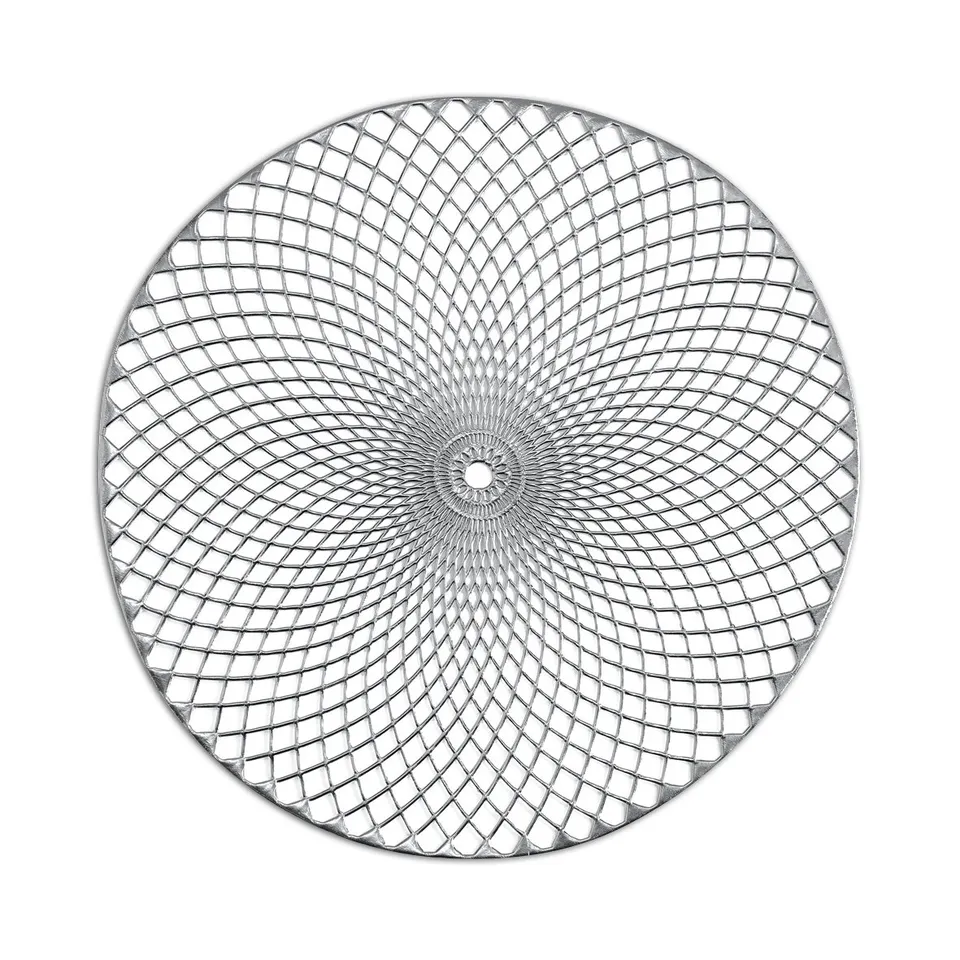 zeller-table-platzset-mandala-kunststoff-silber-abwischbar image 1