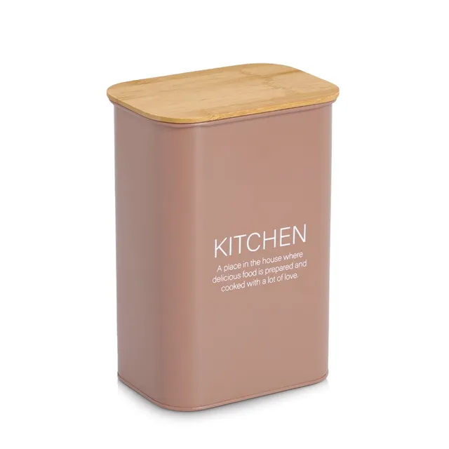 zeller-present-k-che-vorratsdose-kitchen-3500-ml-bambusdeckel-rosa image 1