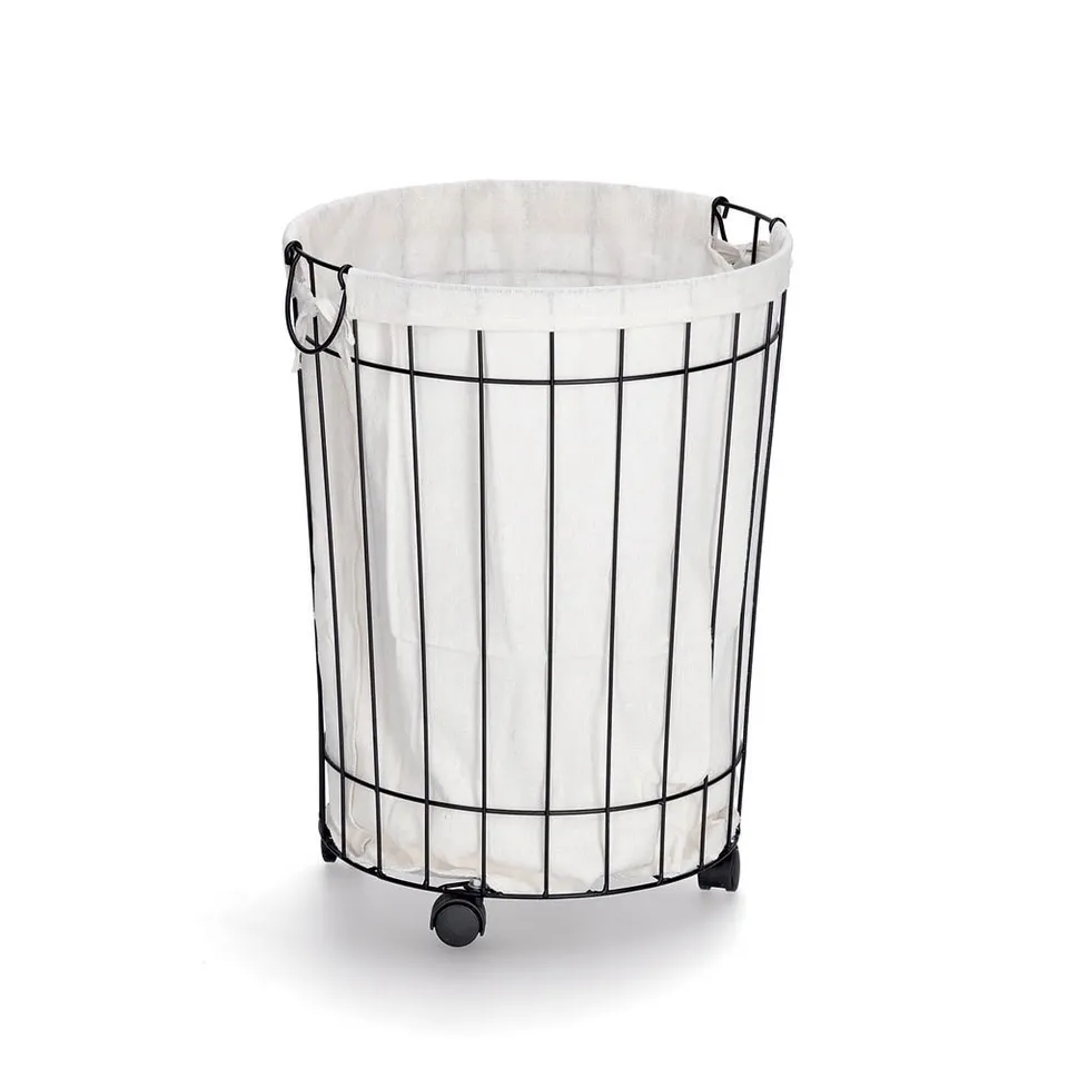 zeller-present-home-living-w-schekorb-mit-rollen-schwarz image 1