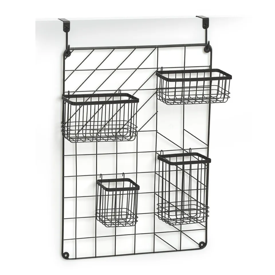 zeller-present-home-living-wand-organizer-set-5-tlg-schwarz image 1