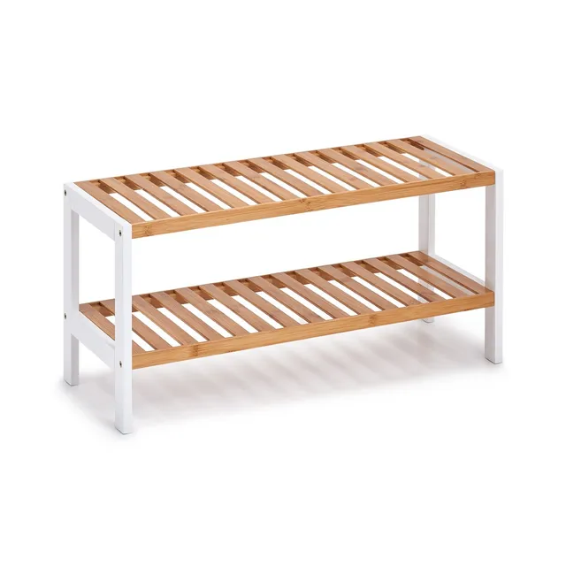 zeller-present-home-schuhregal-2-ablagen-bambus-wei-6-paar image 1