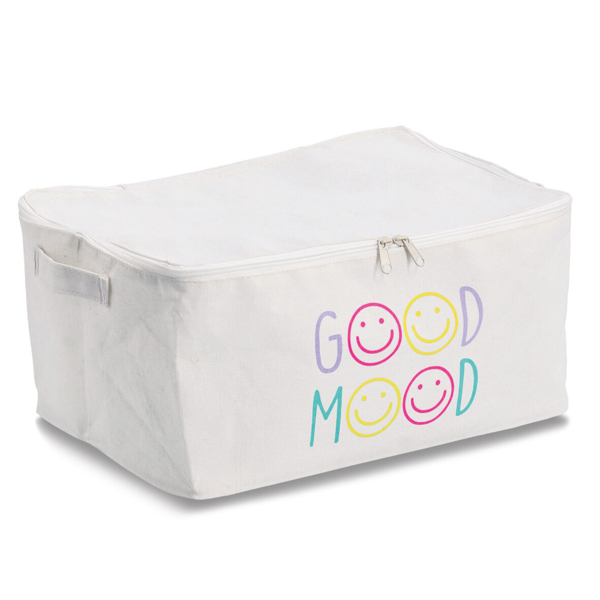 zeller-present-aufbewahrungsbox-good-mood-reissverschluss-creme image 1