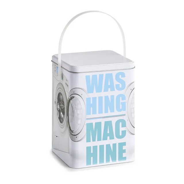 zeller-present-home-living-waschpulver-box-washing-machine-metall image 1