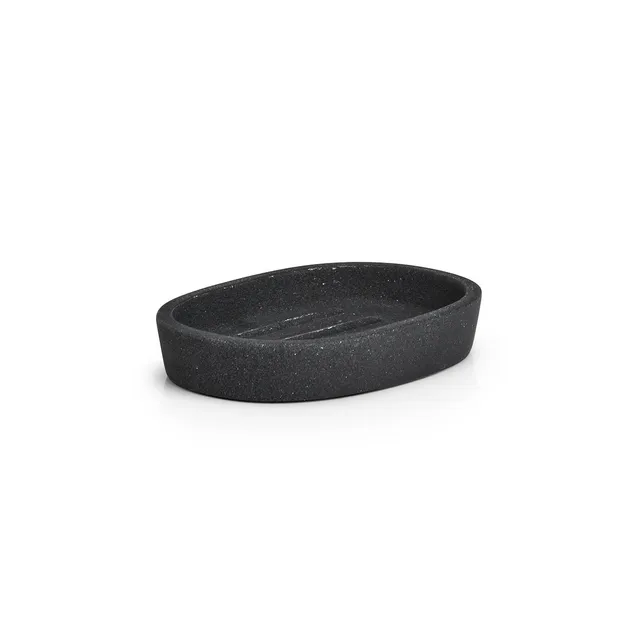 zeller-present-bad-seifenschale-dark-stone-polyresin-schwarz image 1