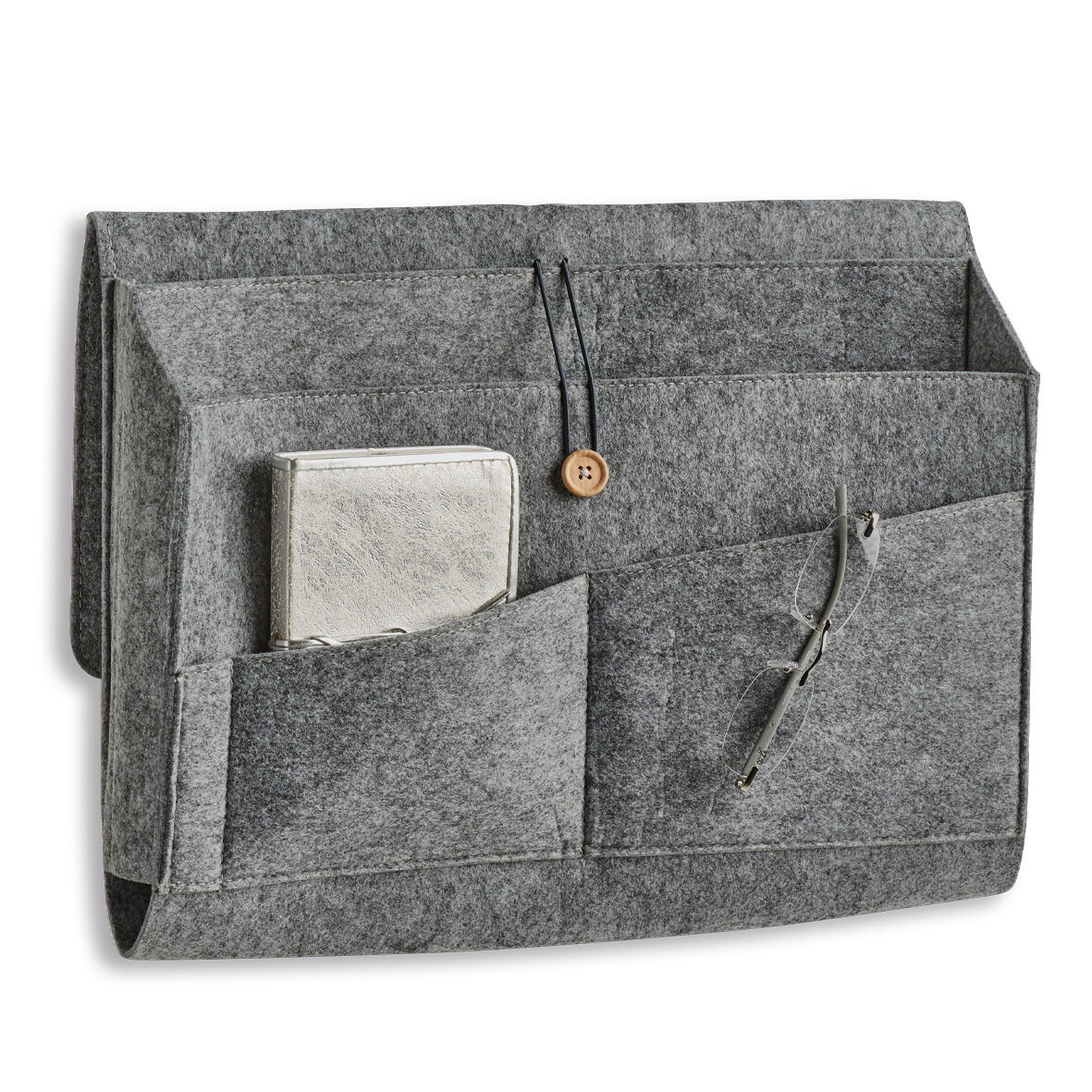 zeller-present-home-living-couch-organizer-filz-grau image 2