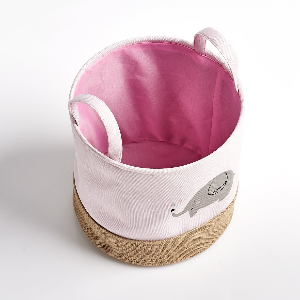 zeller-present-home-aufbewahrungskorb-elefant-rosa-jute image 3