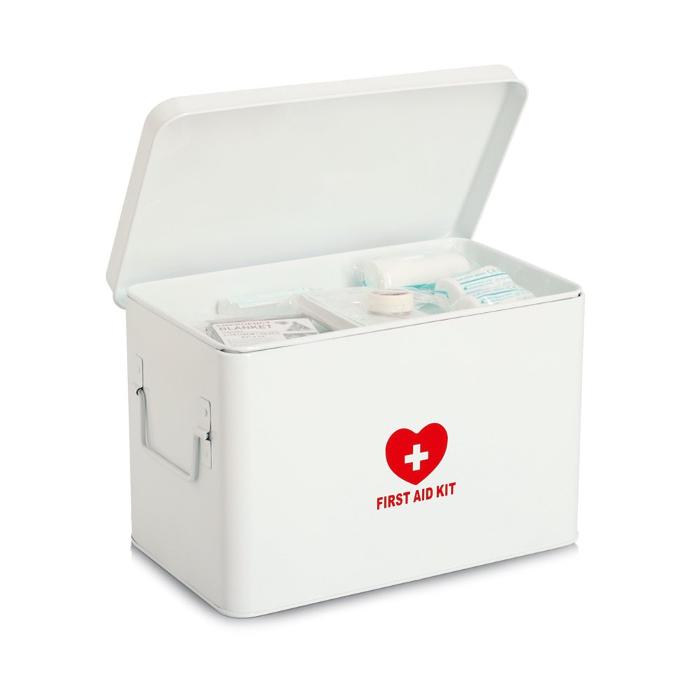zeller-present-medizinbox-metall-wei-first-aid-kit-2-ebenen image 4