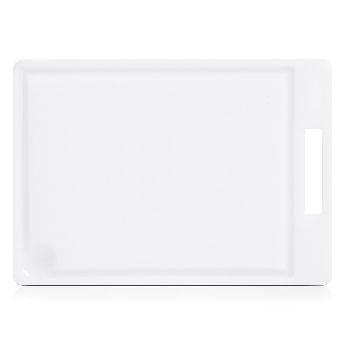zeller-present-k-che-schneidebrett-kunststoff-wei-mit-saftrille image 1