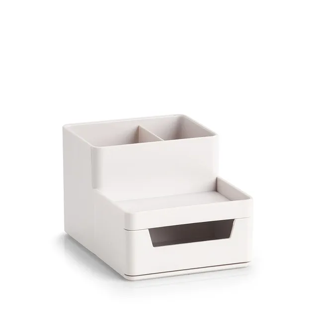 zeller-present-home-living-utensilien-organizer-stiftehalter-grau-mit-schublade image 1