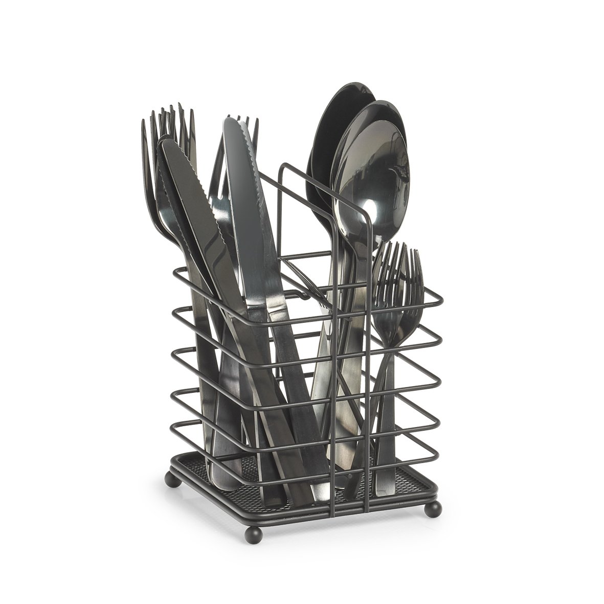 zeller-present-utensilienhalter-metall-schwarz-industrial image 2
