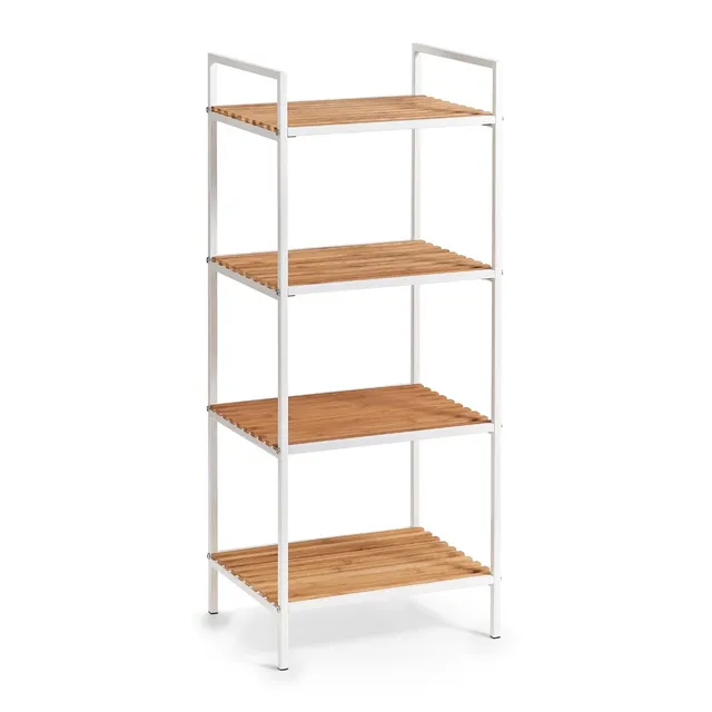 zeller-present-home-living-standregal-4-ablagen-bambus-wei image 1