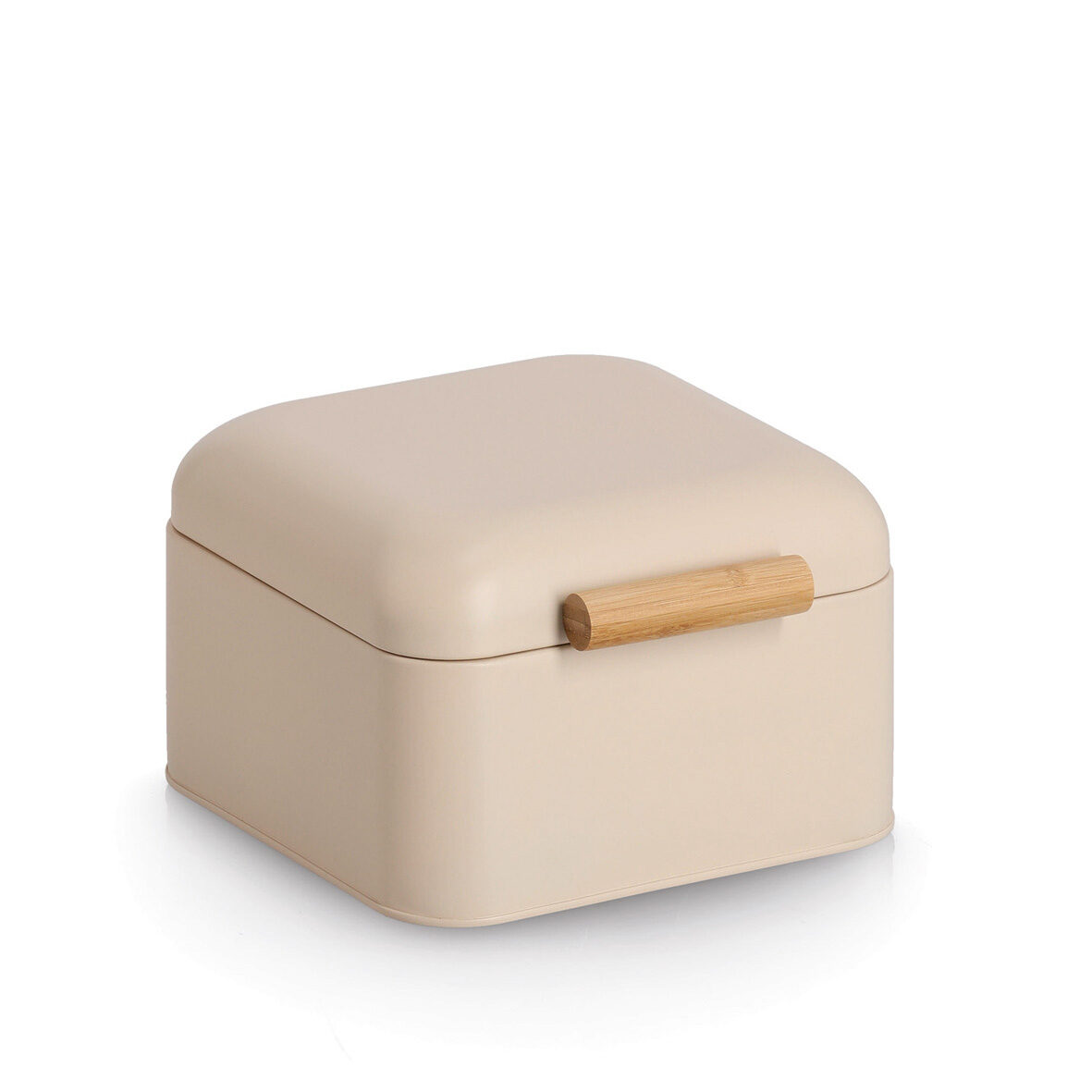 zeller-present-k-che-brotkasten-metall-bambus-beige-retro image 1