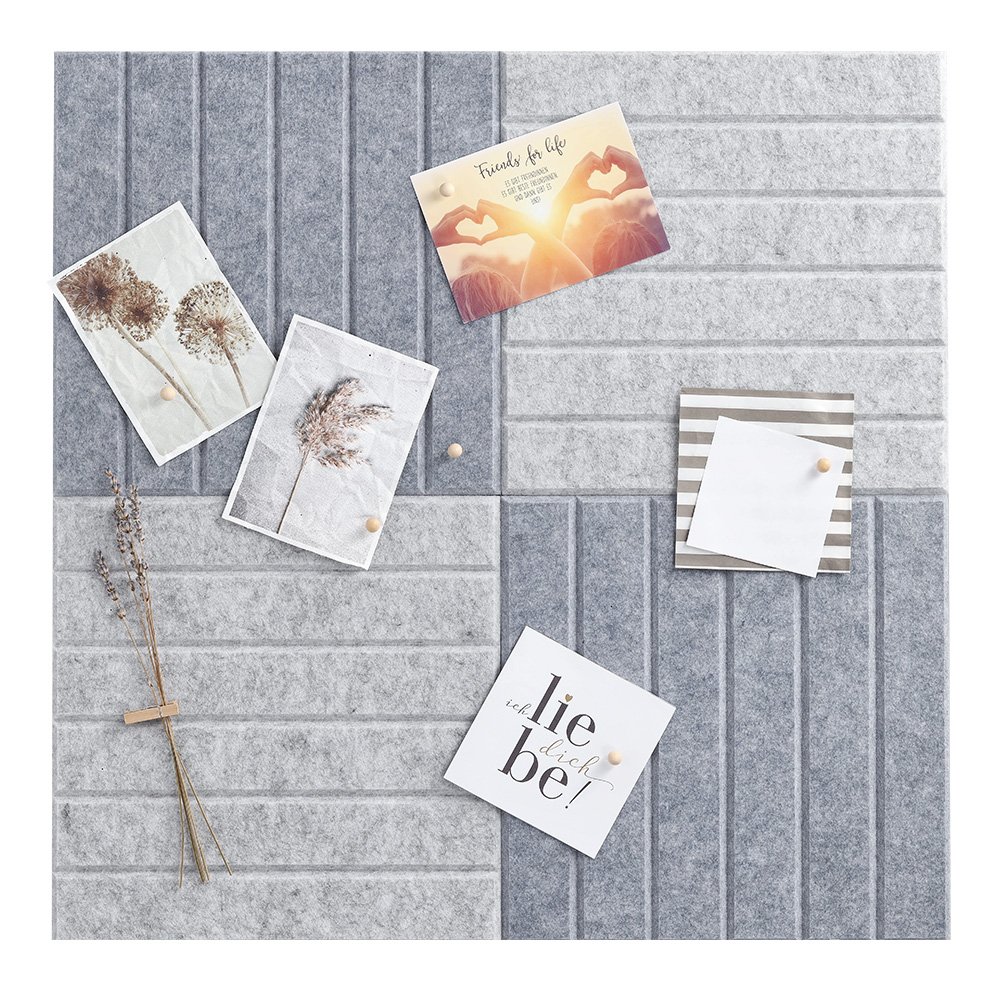 zeller-present-office-pinboard-set-4-tlg-filz-hellgrau image 5