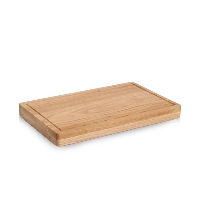 zeller-present-k-che-schneidebrett-eiche-4-5-cm-mit-saftrille image 1