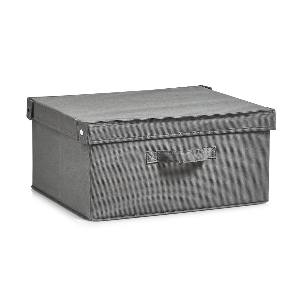 zeller-present-k-che-aufbewahrungsbox-vlies-grau-mit-deckel image 1