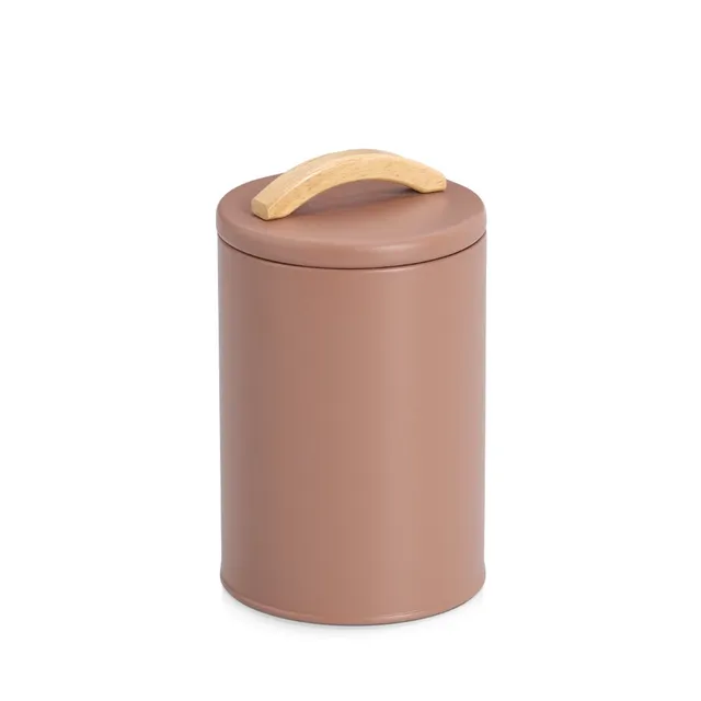 zeller-present-k-che-vorratsdose-1300-ml-mocca-metall-luftdicht image 1