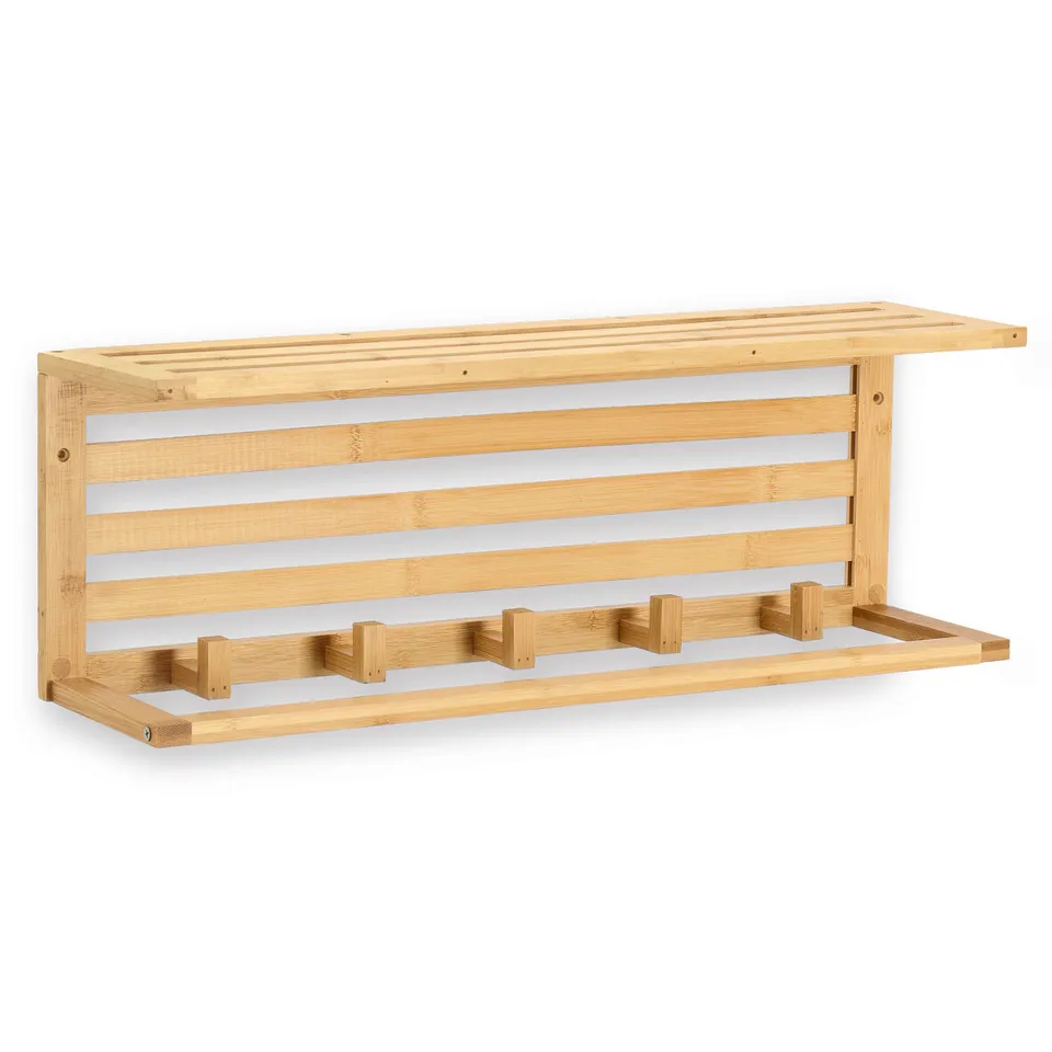 zeller-present-home-living-wandregal-bambus-mit-haken image 1