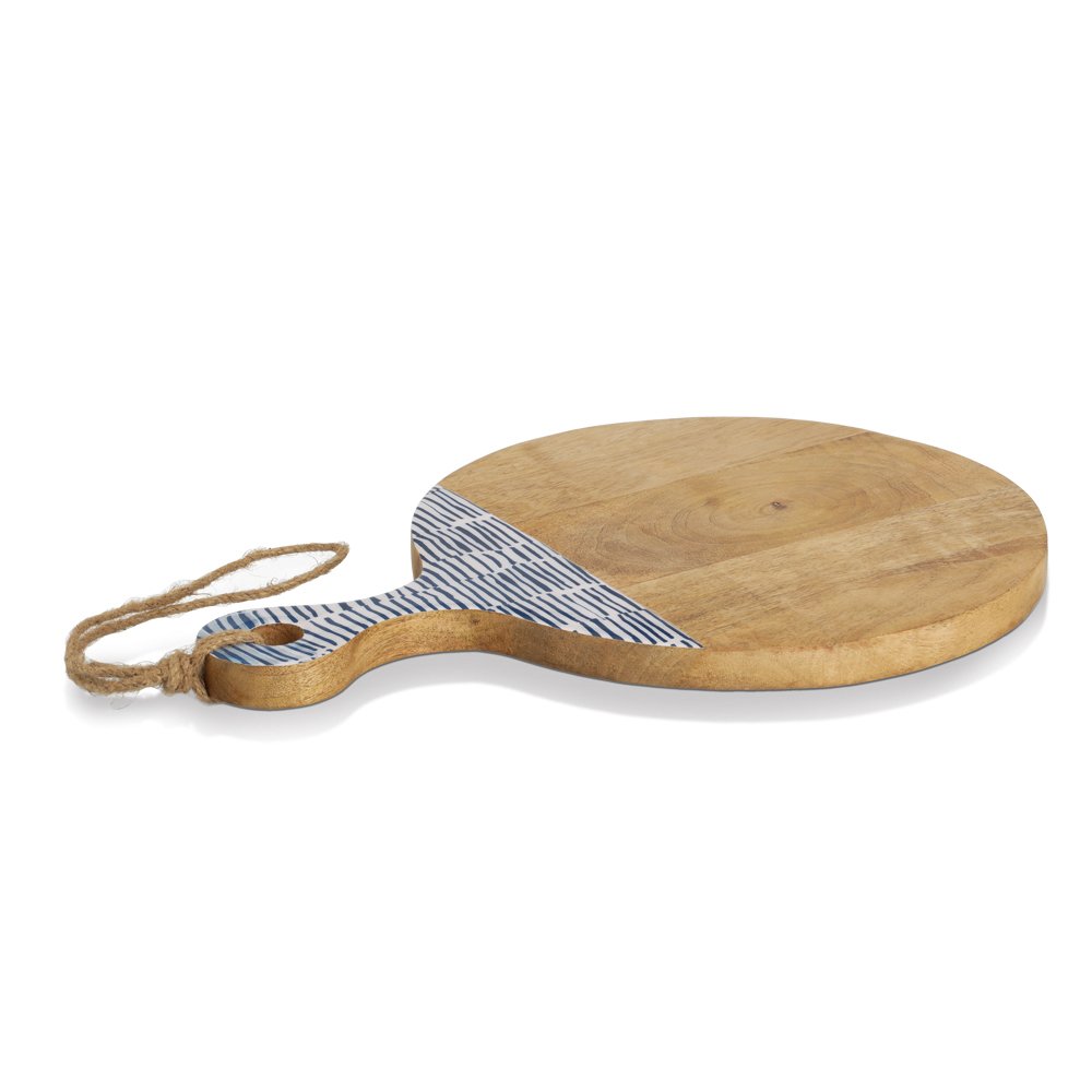 zeller-present-k-che-schneidebrett-mangoholz-blau-griff image 1