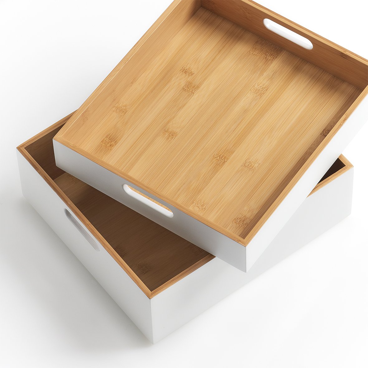 zeller-home-living-aufbewahrungskiste-bambus-wei-stapelbar image 6