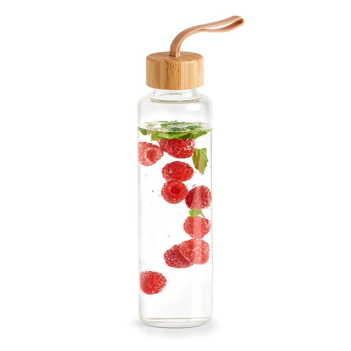 zeller-present-k-che-trinkflasche-to-go-glas-560-ml-bambusdeckel image 2