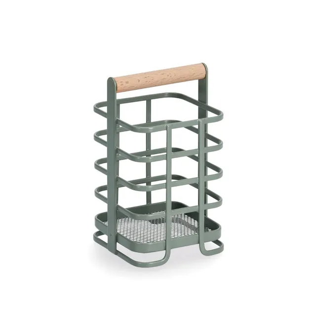 zeller-present-home-living-utensilienhalter-metall-buche-salbei image 1