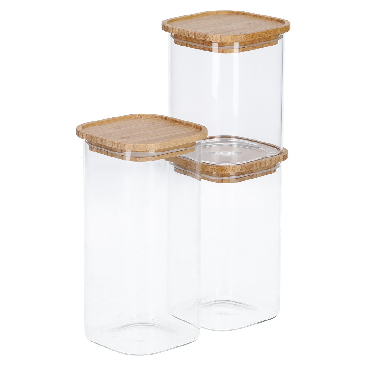 zeller-present-k-che-vorratsglas-bambusdeckel-1600-ml-glas image 2