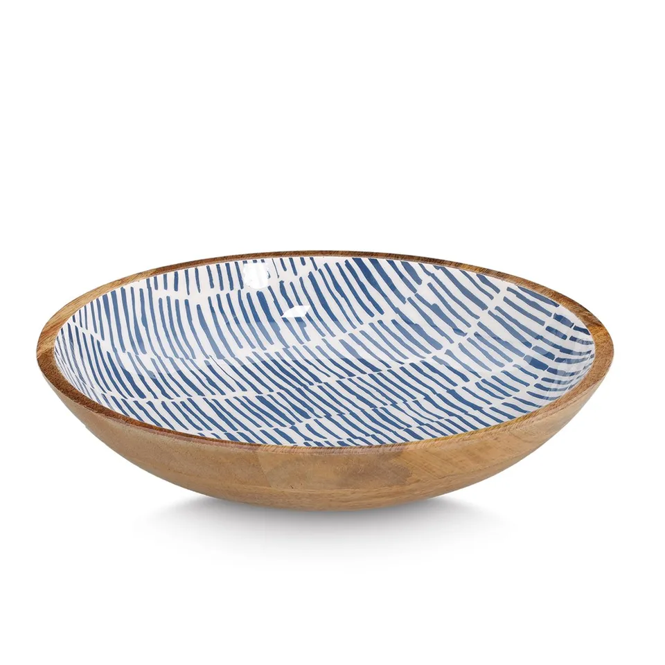 zeller-present-k-che-schale-mangoholz-blau-dekor image 1