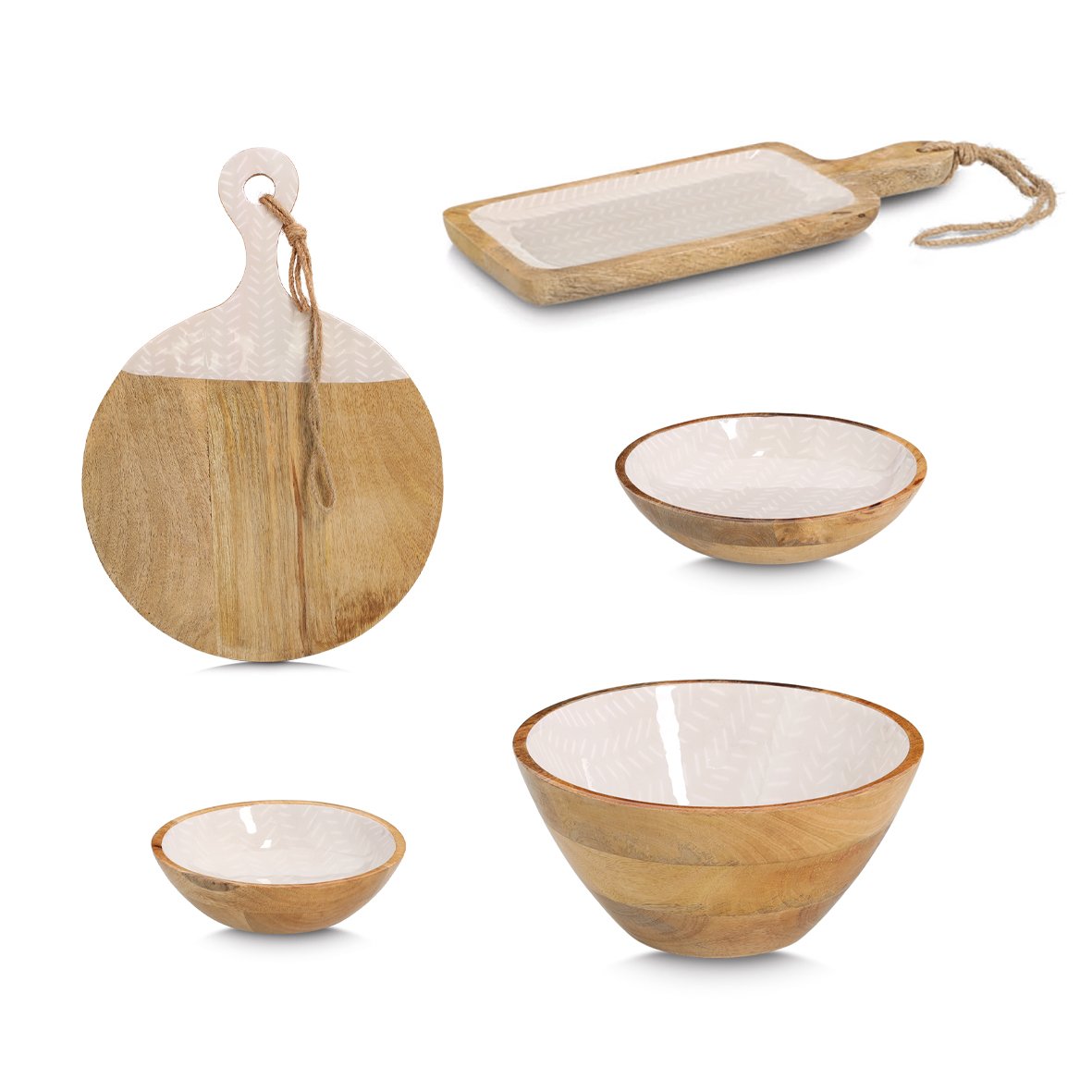 zeller-present-k-che-schale-mangoholz-beige-mit-muster image 3