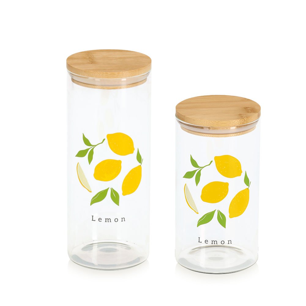 zeller-present-lemon-vorratsglas-1150-ml-bambusdeckel image 3